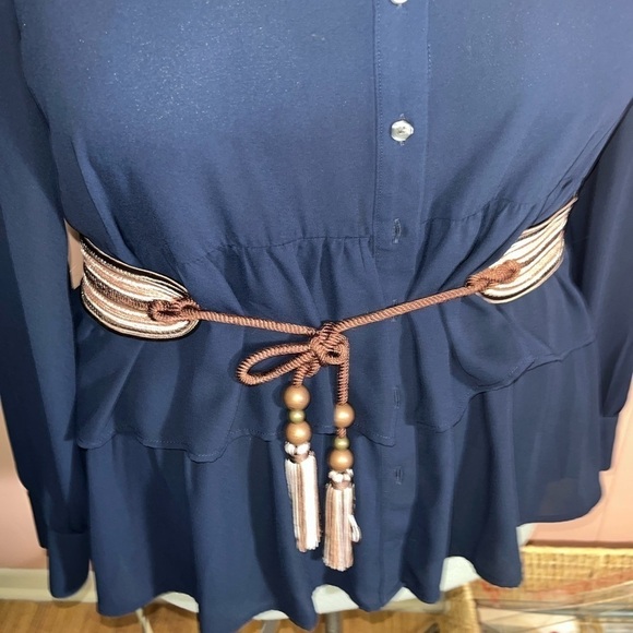 Women’s beaded tassel sash belt OS - Picture 6 of 7